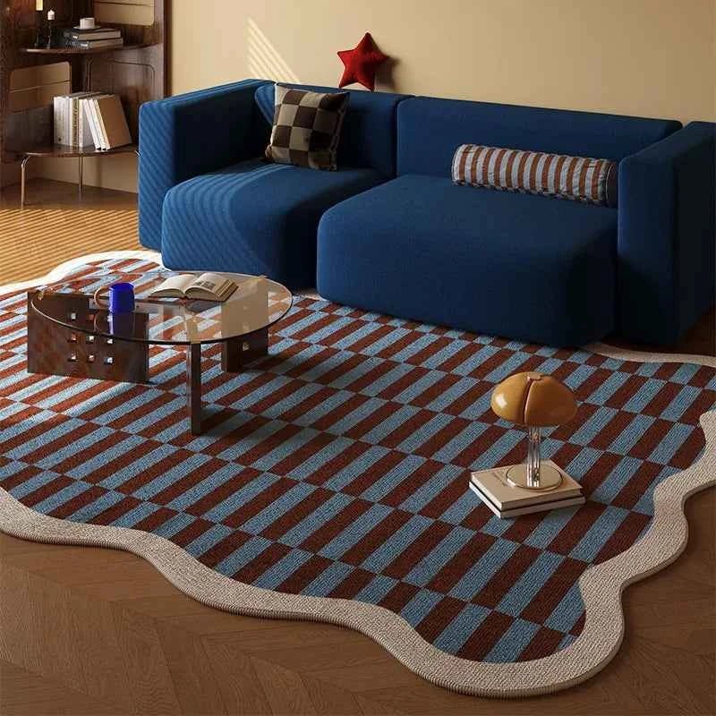 Retro Modern Striped Living Room Carpet Irregular Home Decor Sofa Coffee Table Floor Mat Soft Comfortable Bedroom Rug Ковер 러그