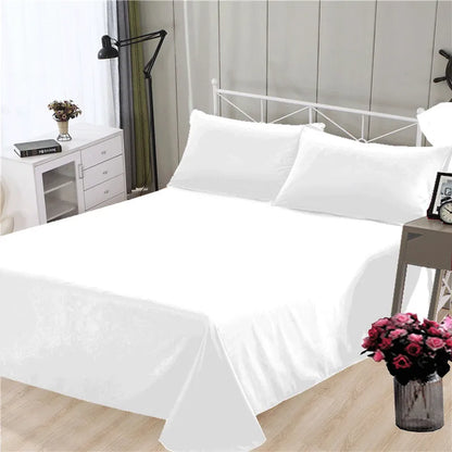 Solid Color Polyester Flat Sheet, Customizable Sizes