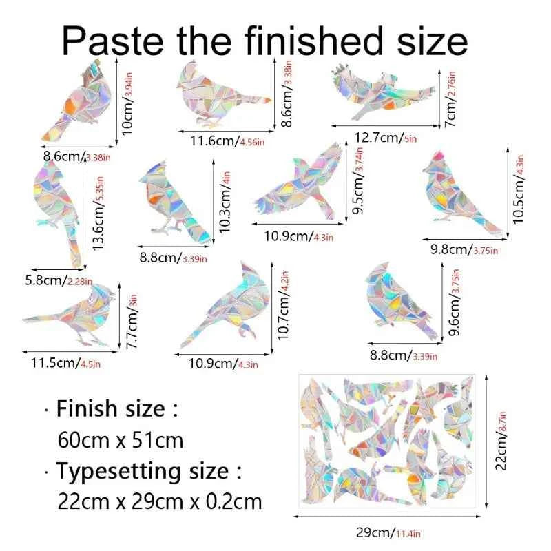 29 Stylels Rainbow Maker Sun Catcher Wall Stickers Cat Bird Star Mushroom Moon Sun DIY Window Glass Electrostatic Prisms Sticker