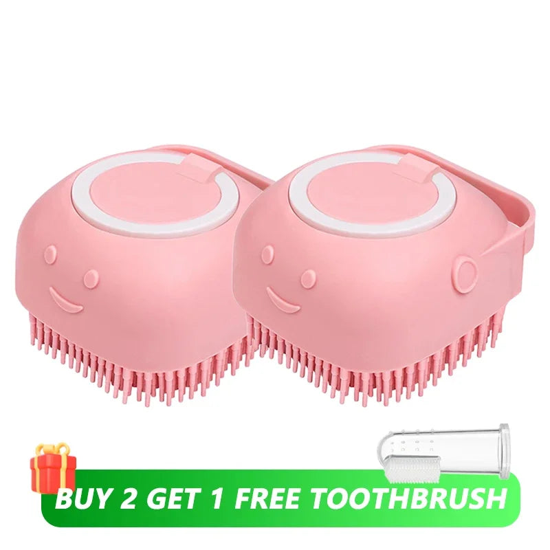Silicone Bathing Brush with Shampoo Dispenser
