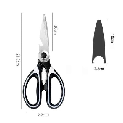 ‌Premium Stainless Steel Kitchen Scissors Heavy Duty Strong Blade for Cutting Fish Meat Chicken Bones Pizza Dishwasher Safe