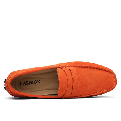 Men's Genuine Leather Loafers | Fashion Slip-On Driving Moccasins Size 38-50