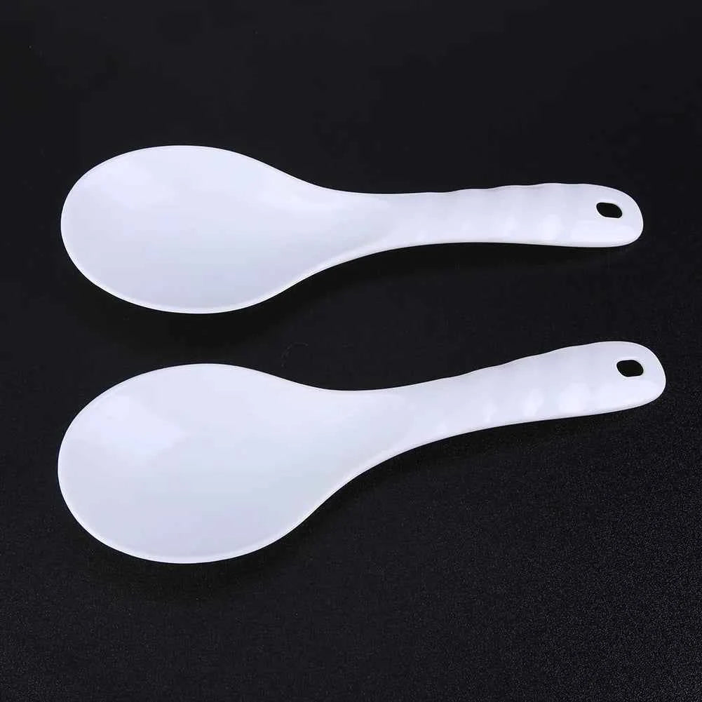 2Pcs Rice Cooker Spoon Heat Resistant Rice Serving Spoon Non Stick Plastic Rice Spatula Multifunctional Rice Cooker Accessories