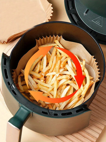 50-Pack Non-Stick Air Fryer Liners for Baking & Microwave Ovens