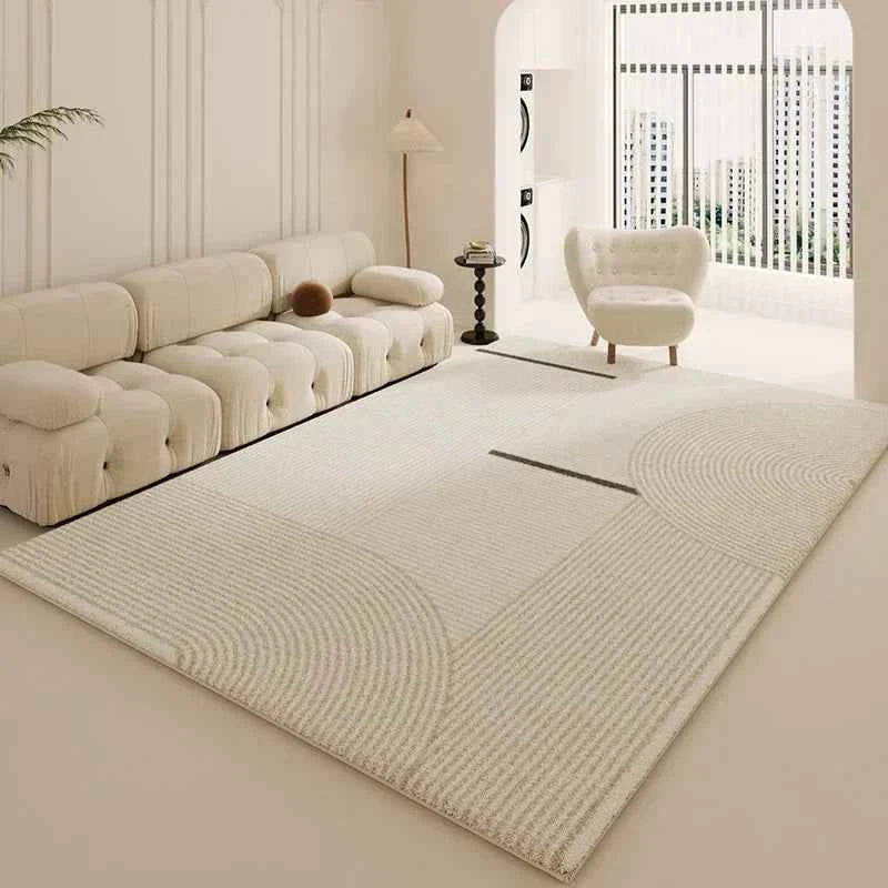 Wabi-sabi Style Carpets for Living Room White Bedroom Decor Plush Carpet Modern Thickened Minimalist Rug Fluffy Soft Bedside Mat