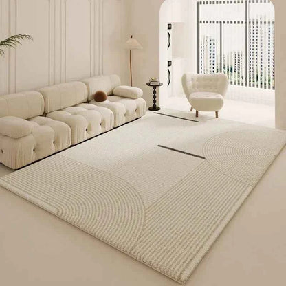 Wabi-sabi Style Carpets for Living Room White Bedroom Decor Plush Carpet Modern Thickened Minimalist Rug Fluffy Soft Bedside Mat
