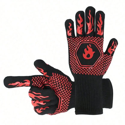 Heat-Resistant BBQ and Oven Gloves, 500°C Fireproof, Set of 2