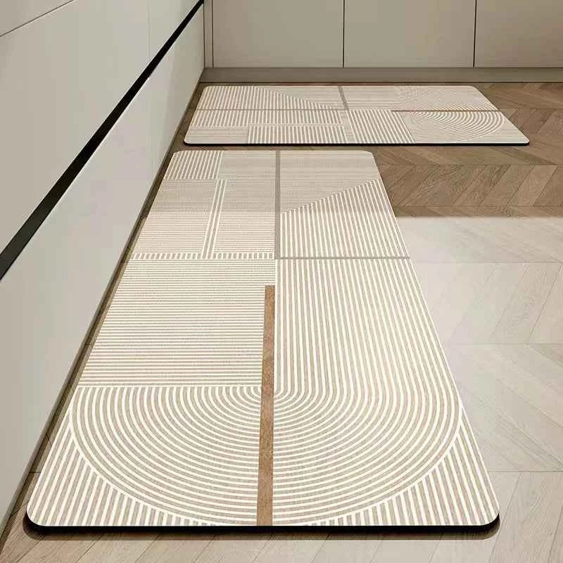 VIKAMA Kitchen Floor Mats Diatomaceous Earth Carpet Non-slip Wipable Extension Strip Dirt-resistant Absorbent Foot Mats