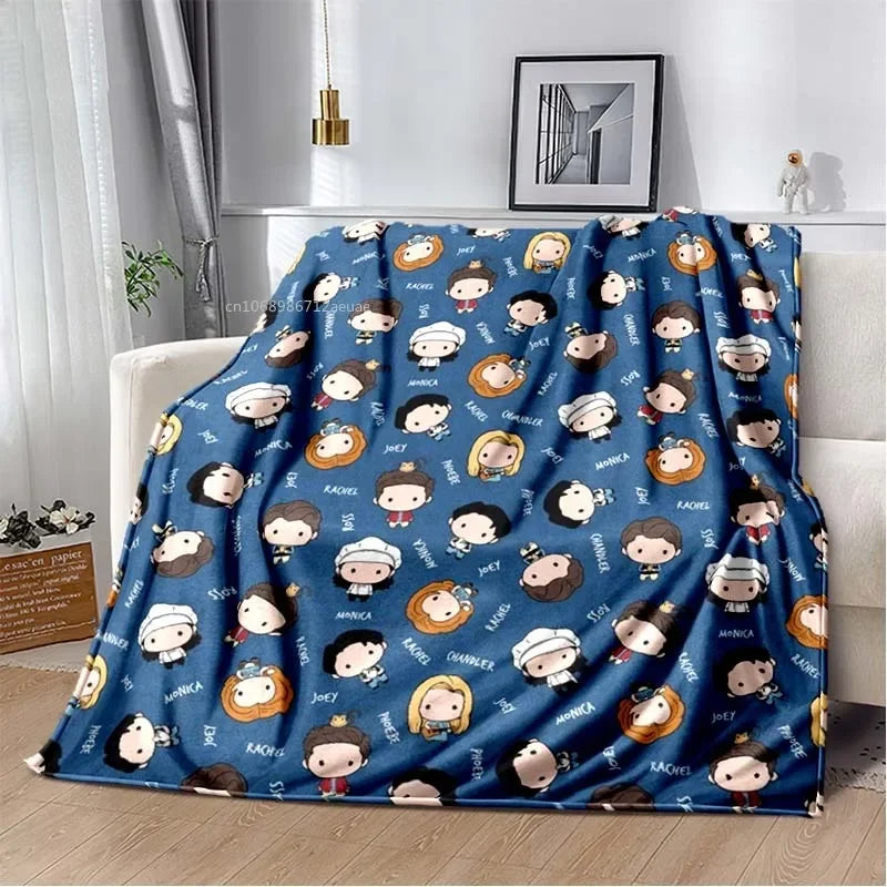 Friends Classic TV Series Blanket Character Pattern Collection Flannel Blanket Soft Bedspread Sofa Warming Cover Christmas Gift