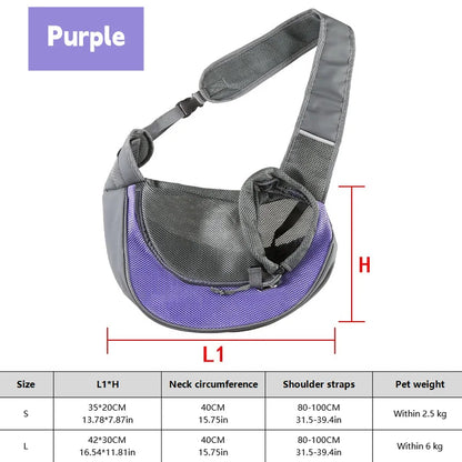 Breathable Mesh Dog Sling Carrier Backpack