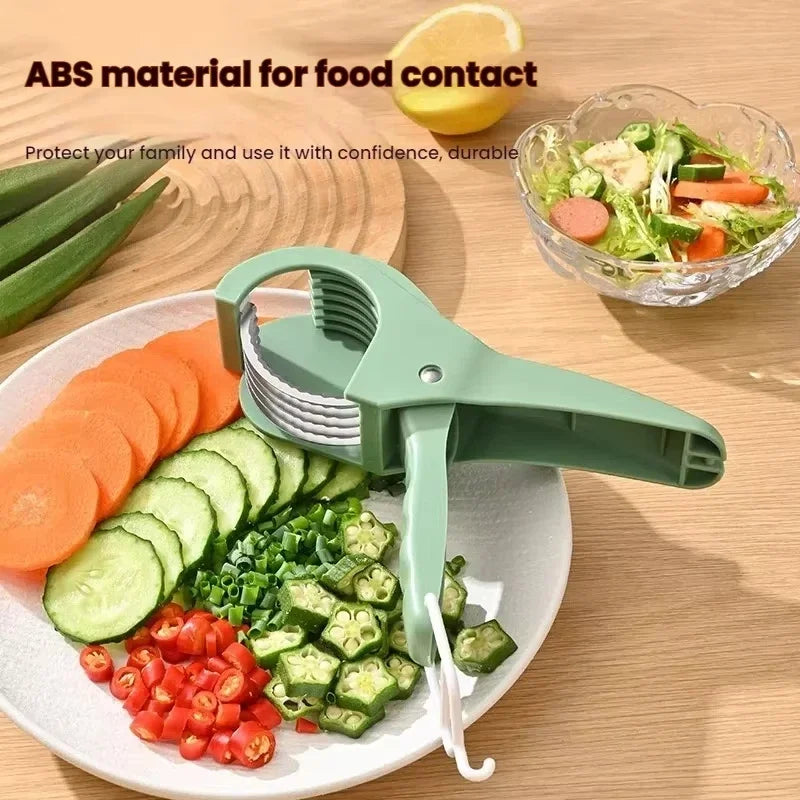 Stainless Steel Multi-Function Vegetable & Fruit Slicer – Salad Prep Kitchen Tool