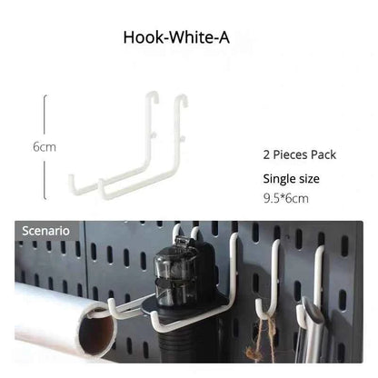 New DIY Pegboard Accessories Hanging Shelf Storage Hooks Wall Organizer No Punching Crafts Organization For Garage Kitchen Room