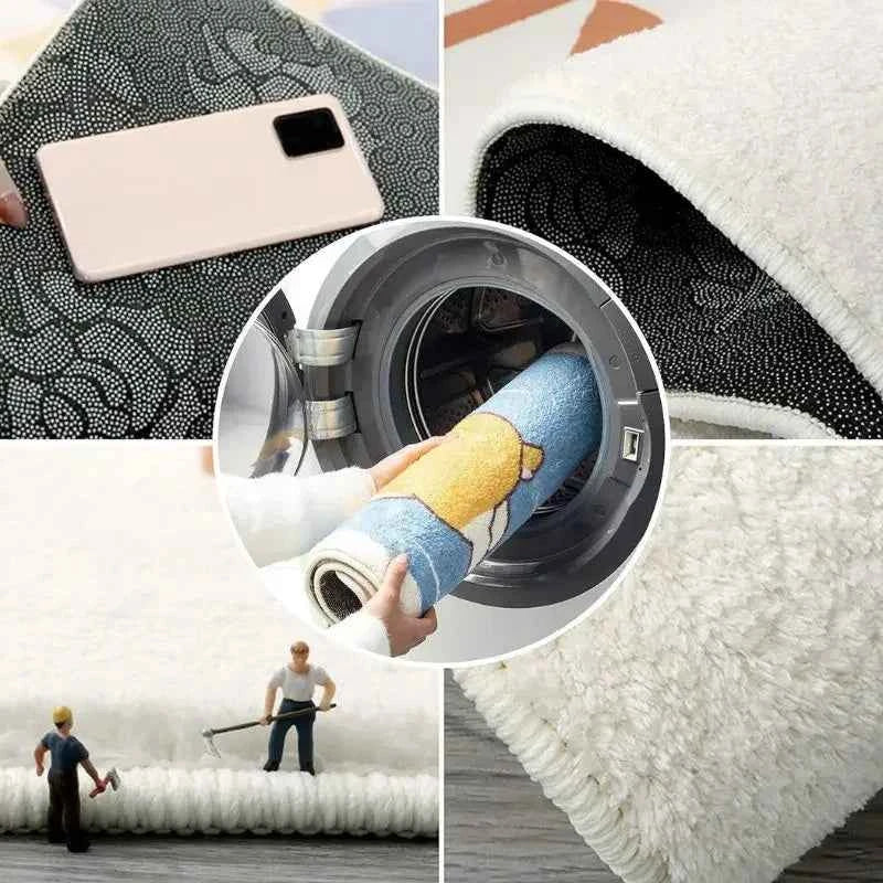 VIKAMA Creative Carpet Smoking And Cigar Mat Comfortable And Warm Living Room Carpet Bedroom Side Rug Home Decoration