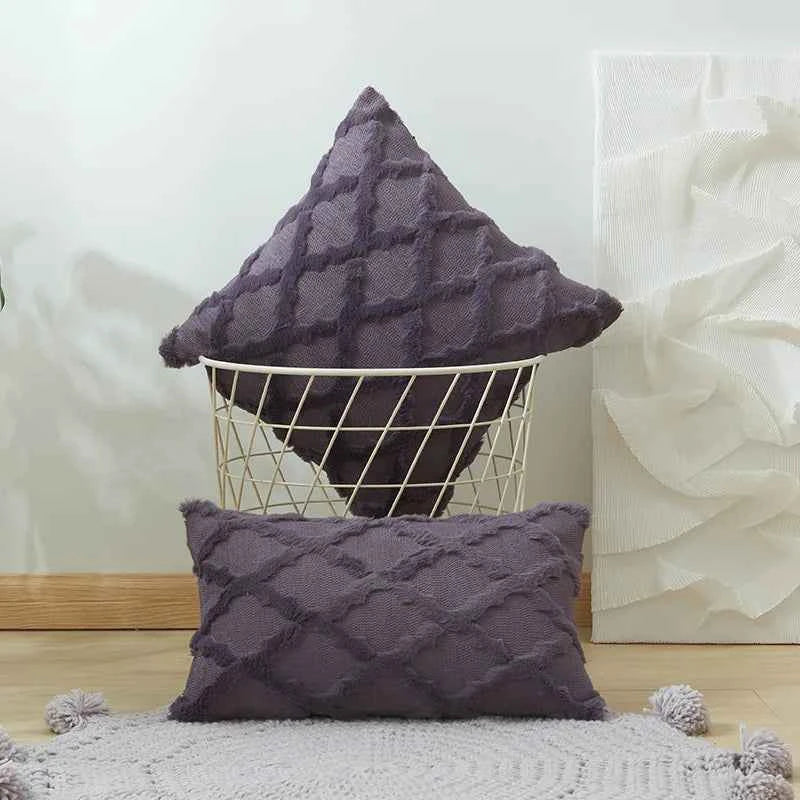 Soft Plush Wool Throw Pillow Covers Luxury Style Cushion Covers European Pillow Shell for Sofa Bedroom Cream Khaki Christmas