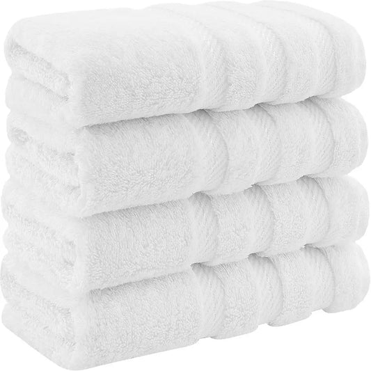 Luxury 4-Piece Cotton Hand Towel Set: Absorbent, Quick-Dry, Oeko-Tex