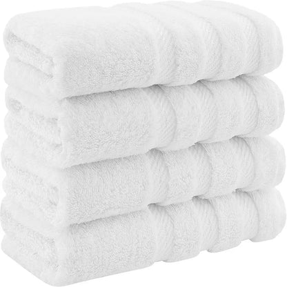 Luxury 4-Piece Cotton Hand Towel Set: Absorbent, Quick-Dry, Oeko-Tex