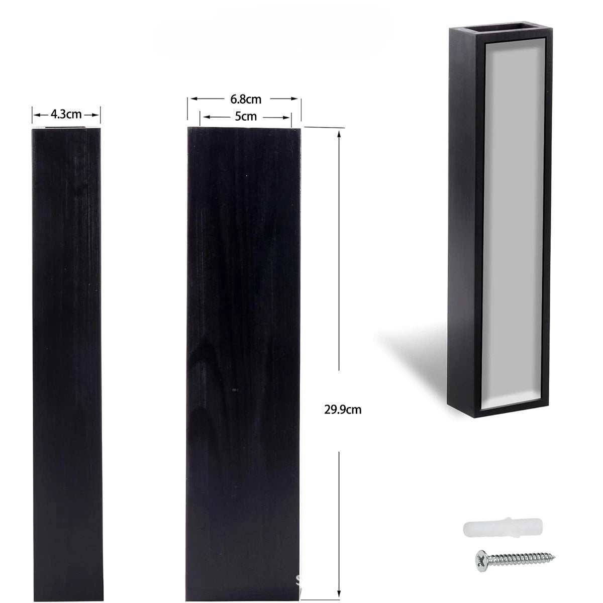 Rustic Wooden Wall-Mounted Vase, Wooden Wall Decor for Indoor Plants, Living Room Hanging Vases, Bathroom Wall Decor