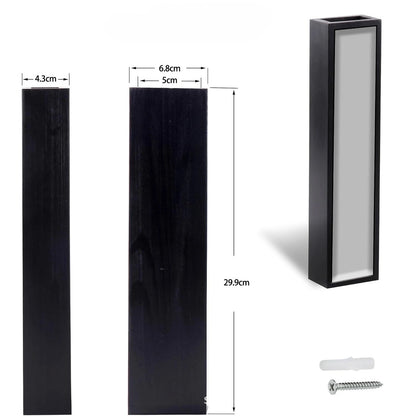 Rustic Wooden Wall-Mounted Vase, Wooden Wall Decor for Indoor Plants, Living Room Hanging Vases, Bathroom Wall Decor