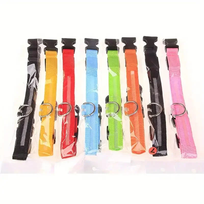 LED Flashing Glow-in-the-Dark Nylon Dog Leash