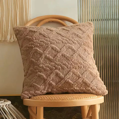 Plush Cushion Cover Geometric Sofa Pillow Cover for Living Room Sofa 45x45cm Decorative Pillow Home Decor Pillowcase