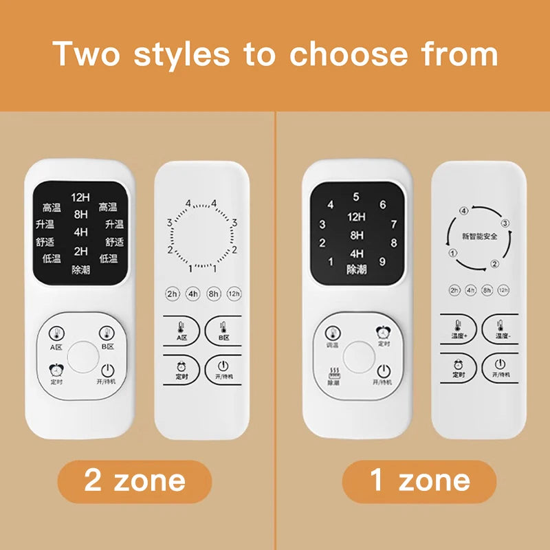 Dual Zone Smart Electric blanket Lightweight Thermal Blanket Knitted Bedspreads for Home Hotel Breathable Throw Blanket washable