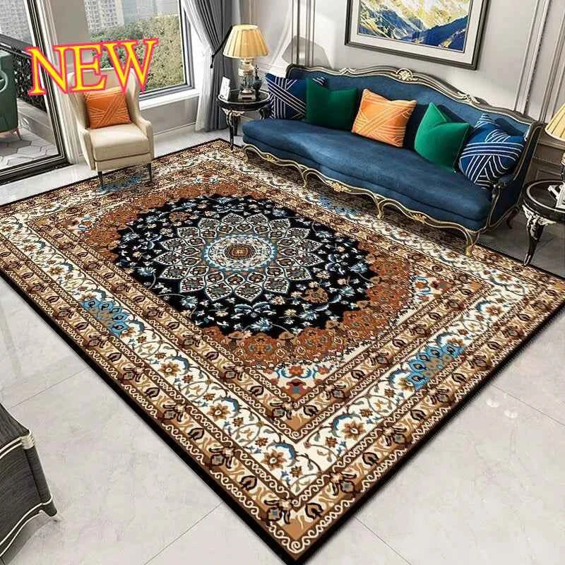 Persian Style Carpet for Living Room Home Decoration Retro Lounge Rug Soft Bedroom Carpet Non-slip Bedside Mats Washable 200x300