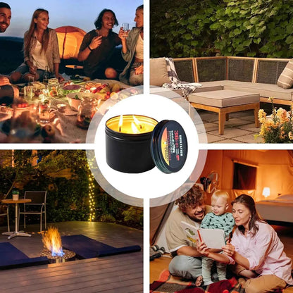 Long Burning Candles Wax Candle with Jar 36 Hours Long Burning 3-Wick Lamp for Home Outdoor Activities Survival Fishing