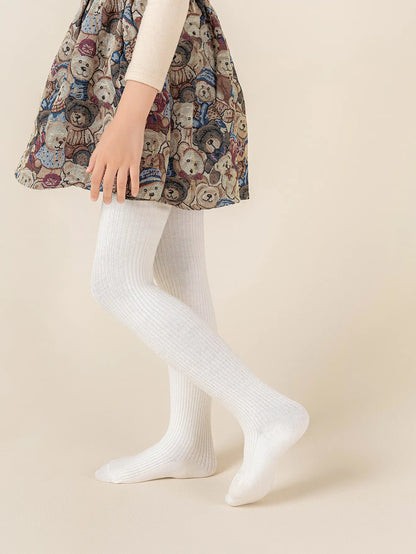 0-12 Years Children Cotton Baby Girls Pantyhose Spring Autumn Winter Bowknot TightsKids Infant Knitted Collant Tights