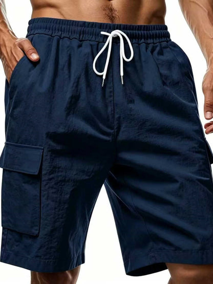 Men's Linen Drawstring Elastic Waist Work Pants — Breathable Casual All-Match Trousers