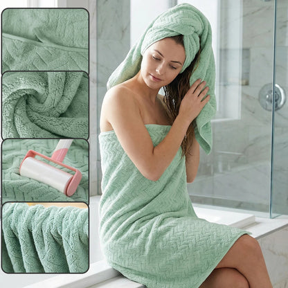 12-Piece Towel Set, 2 Bath Towels + 4 Hand Towels + 6 Face Towels, Soft