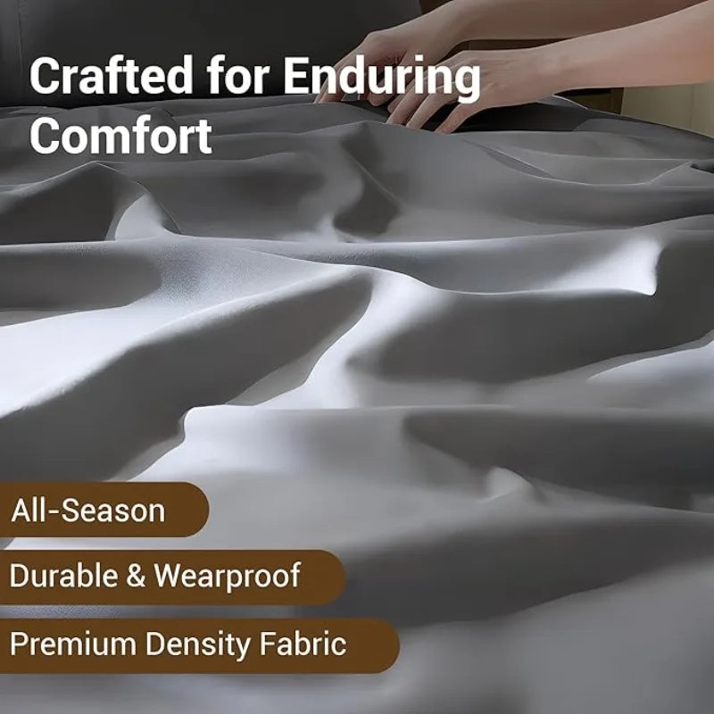 Bed Sheet Set - Extra Deep Pocket, Double Brushed Microfiber, Soft & Dry Touch, Stay in Place, Wrinkle Free, Stain & Fade Resistant Bedding(1 Pc Sheet + 1 Pcs Fitted Sheet + 1/2 Pcs Pillowcase)