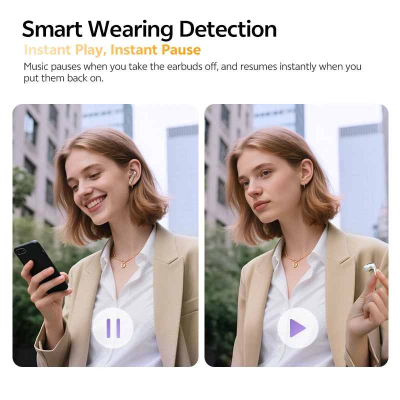 QCY MeloBuds N70 Wireless Earbuds – Bluetooth 6.0, 56dB ANC, LDAC Hi-Res, 50H Playtime