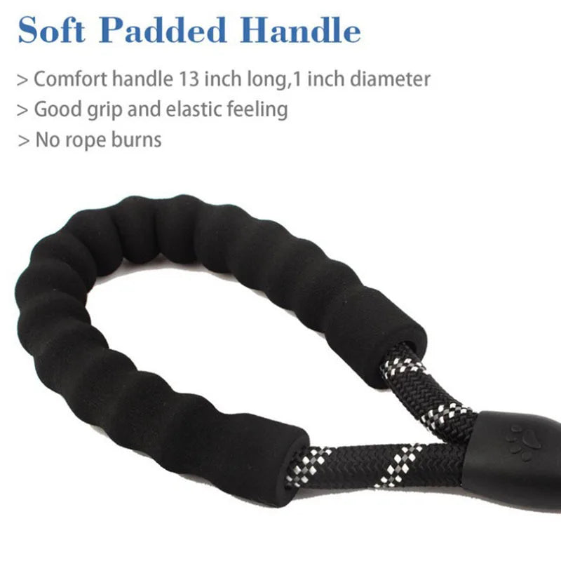 Heavy-Duty Reflective Dog Leash with Padded Handle