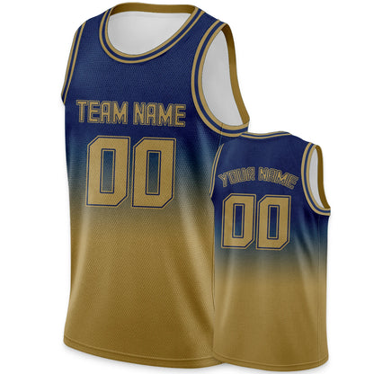 Custom Basketball Jersey Blue Gradient Personalized Printed Name Number Logo Team Shirt for Men Women Youth Kids Fans Gift
