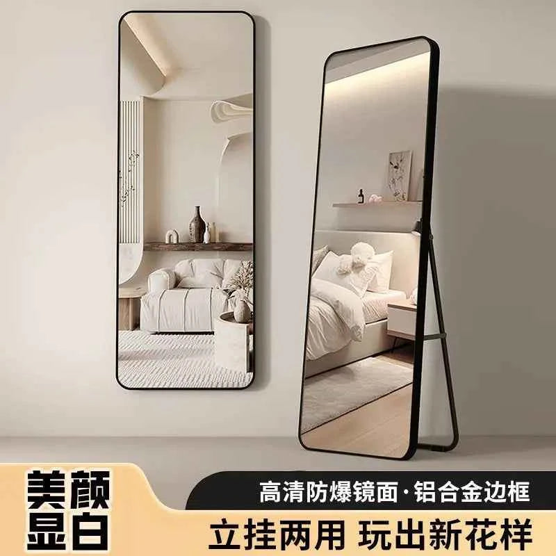 Full-length mirror Floor-to-ceiling  Home wall-mounted fitting  Girl bedroom Girl stereo