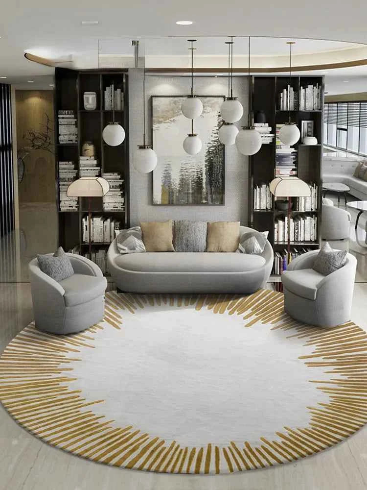 Fluffy Soft Living Room Decoration Carpet Light Luxury Rugs for Bedroom Large Area Round Lounge Rug Home Study Thicken Plush Mat