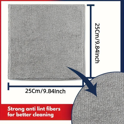 Lint-Free Microfiber Cleaning Cloths, Reusable