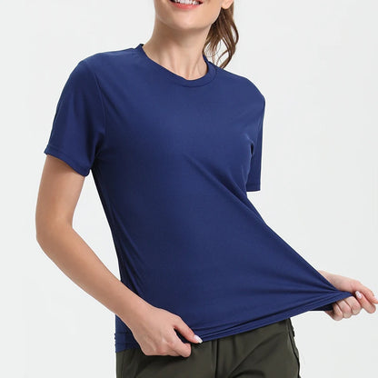 Women's Solid Color Ultralight Quick Dry Sport T-Shirt,Breathable Lightweight ,Running Gym Compression Shirt