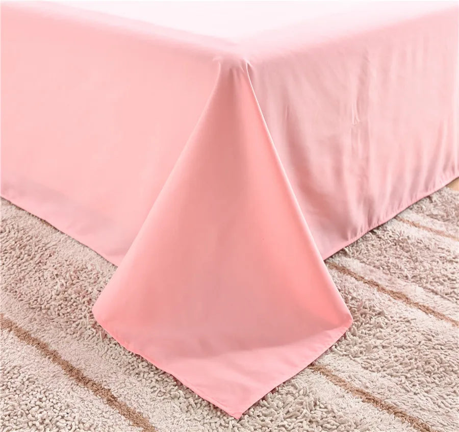 Solid Color Polyester Flat Sheet, Customizable Sizes