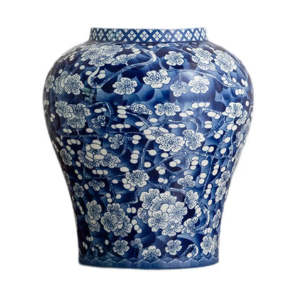 Ceramic Flower Vase Blue and White Porcelain Vase for Wedding Home Decor