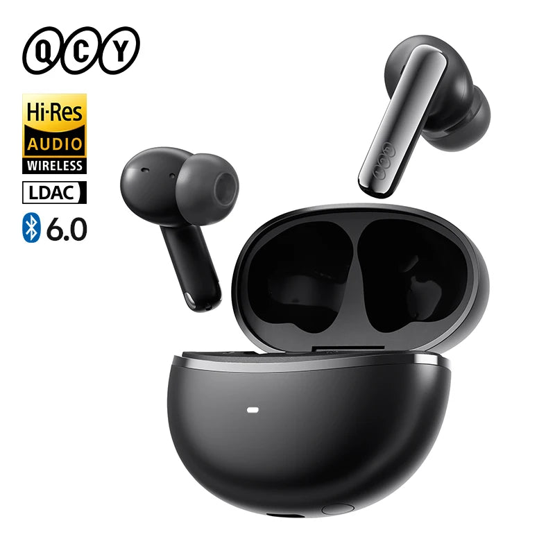 QCY MeloBuds N70 Wireless Earbuds – Bluetooth 6.0, 56dB ANC, LDAC Hi-Res, 50H Playtime