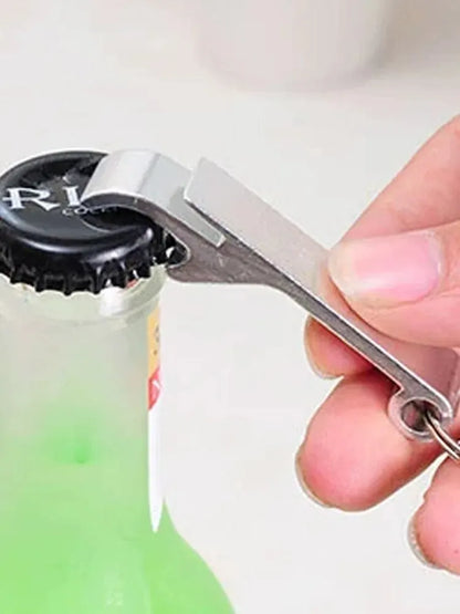 Aluminum Bottle Opener with Keychain Loop – Portable Beer Opener Set of 2