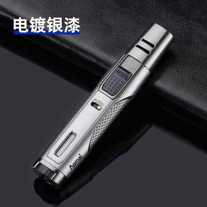 New style kitchen outdoor barbecue metal windproof cigar large jet flame lighter turbine torch gas lighter men's gift