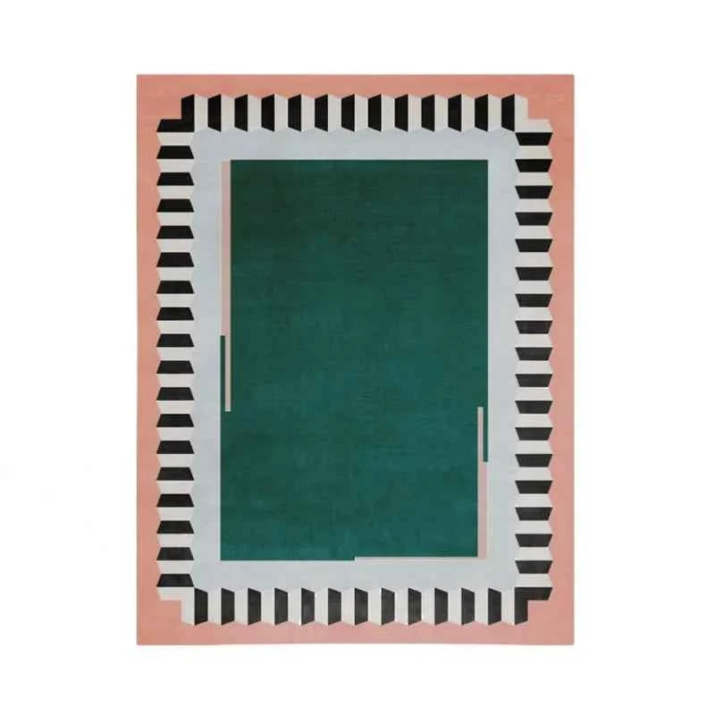 American Retro Carpets for Living Room Thicken Washable Floor Mat Home Plush Lounge Rug Irregular Bedroom Decor Anti-slip Carpet