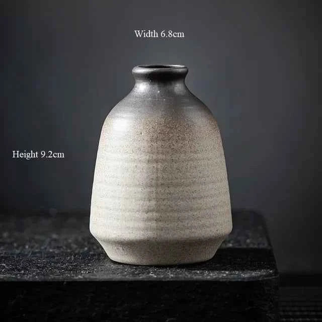 China Pottery Mini Small Flower Vases Traditional Chinese Retro Style Ceramic Vase Lliving Room Home Decoration T032