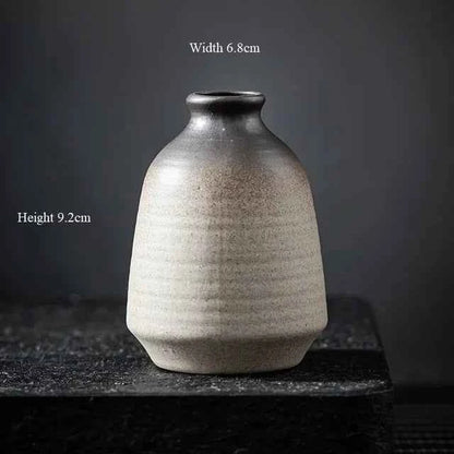 China Pottery Mini Small Flower Vases Traditional Chinese Retro Style Ceramic Vase Lliving Room Home Decoration T032