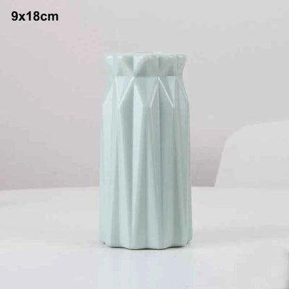 Plastic Flower Modern Vase Decoration Home Nordic Style Vase Imitation Ceramic Flower Pot Decoration Vases for Flowers