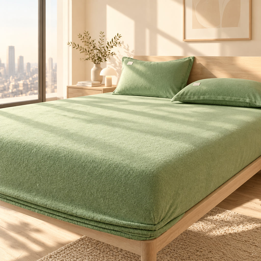Plush Fitted Mattress Cover | Soft Bed Sheet