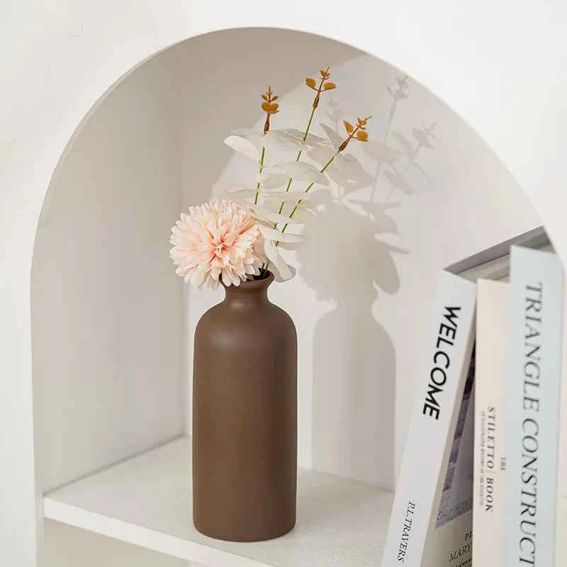 Ceramic Vase White Flower Pot Nordic Decorative Vase Dry Flower Vases for Home Living Room Desktop Decor ваза для цветов