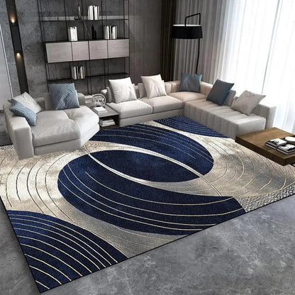 Modern Light Luxury Large Area Rug – Non-Slip Washable Living Room & Bedroom Carpet
